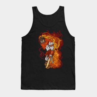 Raging Inferno: Fire Giant Surtr Design Tank Top